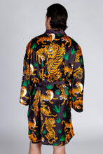 Load image into Gallery viewer, tiger print kimono robe with sash