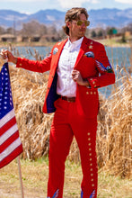 Load image into Gallery viewer, The Sunday Best | Western Style Red USA Suit