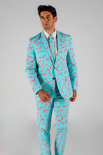 Load image into Gallery viewer, men suit printed with candy cane