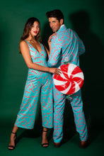 Load image into Gallery viewer, couple mint green candy cane christmas suit