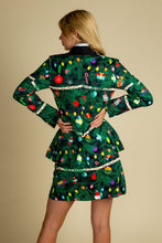Load image into Gallery viewer, womens decorated holiday print suit jacket