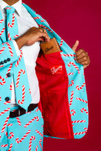 Load image into Gallery viewer, Candy Cane Holiday Suit Jacket