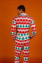 Load image into Gallery viewer, Christmas print big zip suit