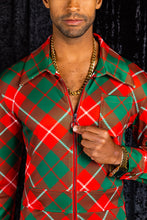 Load image into Gallery viewer, Red Plaid Holiday Flight Suit for Men