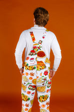 Load image into Gallery viewer, white thanksgiving pajamaralls for guys