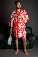 Load image into Gallery viewer, red kimono robe