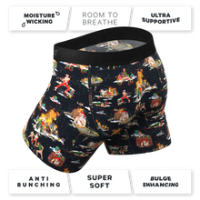 Load image into Gallery viewer, Black pouch underwear with Christmas themed