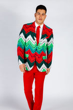 Load image into Gallery viewer, The Dapper Doily Christmas print blazer