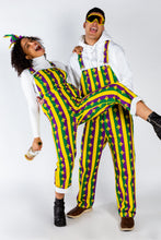 Load image into Gallery viewer, Mardi gras party overalls