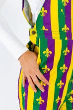 Load image into Gallery viewer, Mardi gras overalls with pockets
