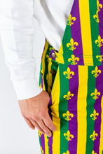 Load image into Gallery viewer, Yellow purple and green overalls