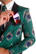Load image into Gallery viewer, peacock printed suit for men