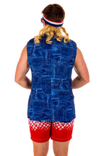 Load image into Gallery viewer, Sleeveless denim patchwork blazer