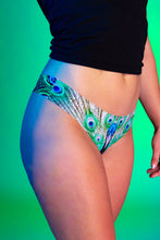 Load image into Gallery viewer, Peacock theme thong underwear for women