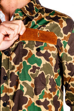 Load image into Gallery viewer, Camouflage party shirt pocket detail