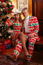 Load image into Gallery viewer, Red and green printed suit and dress