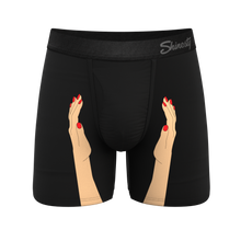 Load image into Gallery viewer, Comfy black ball hammock with lady hands