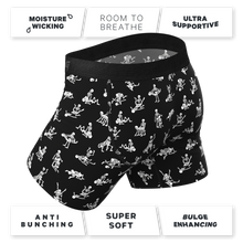 Load image into Gallery viewer, Black Bones Ultra Support Boxers
