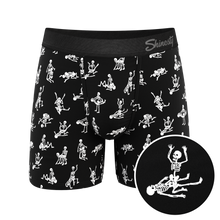 Load image into Gallery viewer, The Bare Back Bones Glow in the Dark Skeletons Ball Hammock Pouch Underwear
