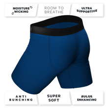 Load image into Gallery viewer, The Big Blue | Dark Blue Long Leg Ball Hammock® Pouch Underwear With Fly