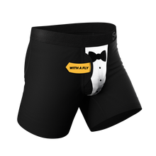 Load image into Gallery viewer, The 009 | Black Tuxedo Ball Hammock® Pouch Underwear With Fly