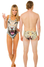 Load image into Gallery viewer, matching gals and guys leopard print swimwear