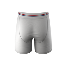 Load image into Gallery viewer, A patterned boxer briefs with a unique waistband design.