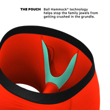 Load image into Gallery viewer, Close-up of Coney Islands Hot Dog Ball Hammock® Pouch Underwear with Fly, showcasing unique design for ultimate comfort and support.