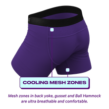 Load image into Gallery viewer, Plain purple with cooling mesh zones underwear