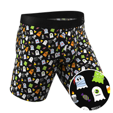 Load image into Gallery viewer, The Good Ghouls Halloween Themed Long Leg Ball Hammock Pouch Underwear with Fly