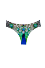 Load image into Gallery viewer, Peacock theme thong underwear for women