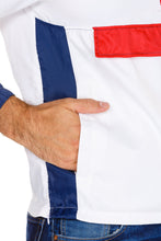 Load image into Gallery viewer, white usa wind breaker with pockets