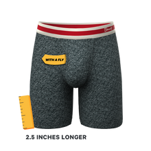 Load image into Gallery viewer, The Koala Camo | Heather Grey Long Leg Ball Hammock® Pouch Underwear With Fly