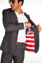 Load image into Gallery viewer, Men's grey american flag blazer