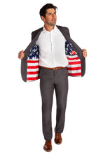 Load image into Gallery viewer, American flag blazer for men