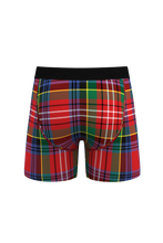 Load image into Gallery viewer, Plaid Christmas boxers