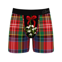 Load image into Gallery viewer, Mistletoe Plaid boxers