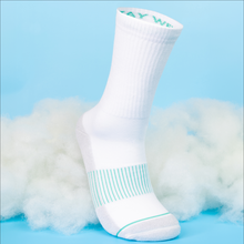 Load image into Gallery viewer, Heel Hammock‚Ñ¢ crew socks, a close-up view.