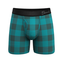 Load image into Gallery viewer, The Plaid And Simple | Green Buffalo Check Ball Hammock® Pouch Underwear With Fly