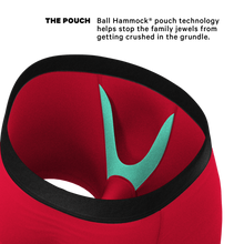 Load image into Gallery viewer, Red Ball Hammock® Pouch Underwear close-up, logo detail.