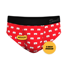 Load image into Gallery viewer, valentine letters briefs with fly