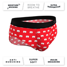Load image into Gallery viewer, red valentine letters pouch underwear briefs