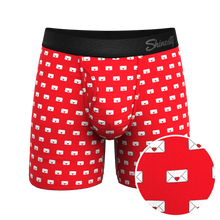 Load image into Gallery viewer, The Secret Admirer | Valentines Letters Ball Hammock® Pouch Underwear With Fly