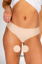 Load image into Gallery viewer, The Smooth as Butter | Light Nude Seamless Thong 3 Pack