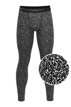 Load image into Gallery viewer, Leggings with spots, close-up of legs, circle, speckled pattern, image of a TV screen.
