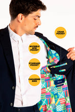 Load image into Gallery viewer, men's stretchable patchwork suit