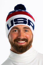 Load image into Gallery viewer, Retro USA Ski Beanie
