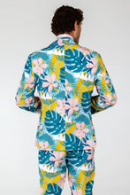 Load image into Gallery viewer, blue floral tropical suit blazer