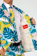 Load image into Gallery viewer, blue tropical blazer