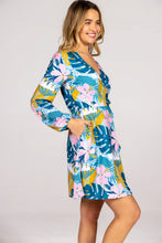 Load image into Gallery viewer, Floral wrap dress